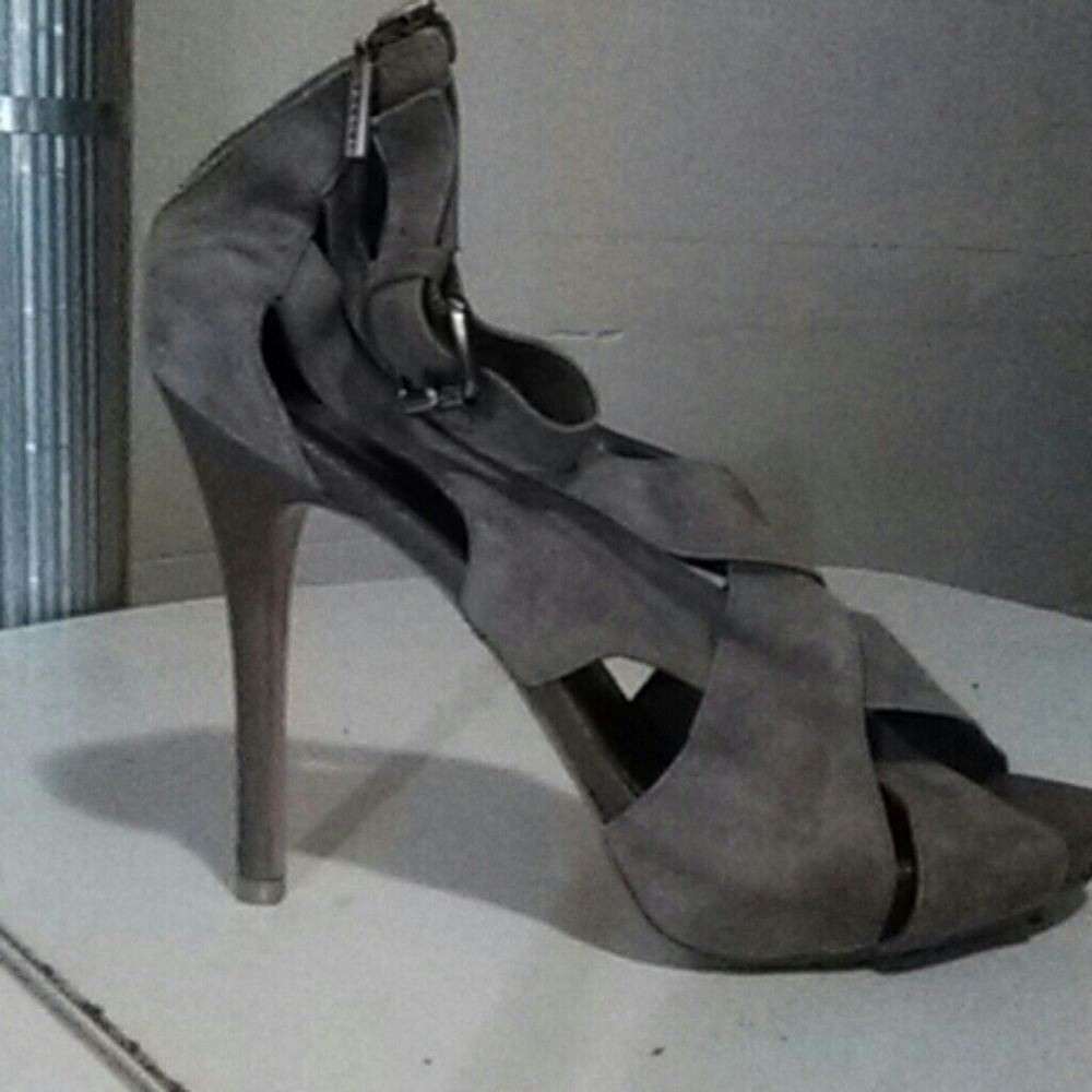 Biege suede High heels